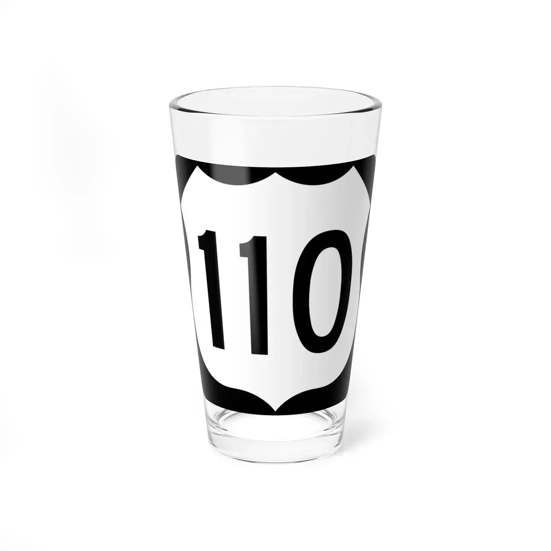 US 110 WI (Wisconsin) (Road Sign) Pint Glass 16oz 16oz - Go Mug Yourself