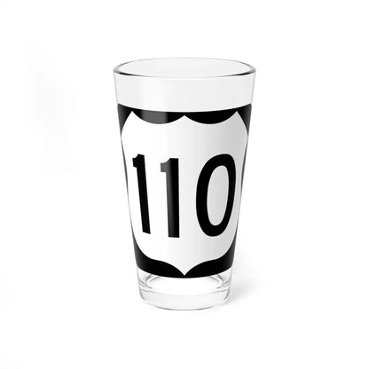 US 110 WI (Wisconsin) (Road Sign) Pint Glass 16oz 16oz - Go Mug Yourself