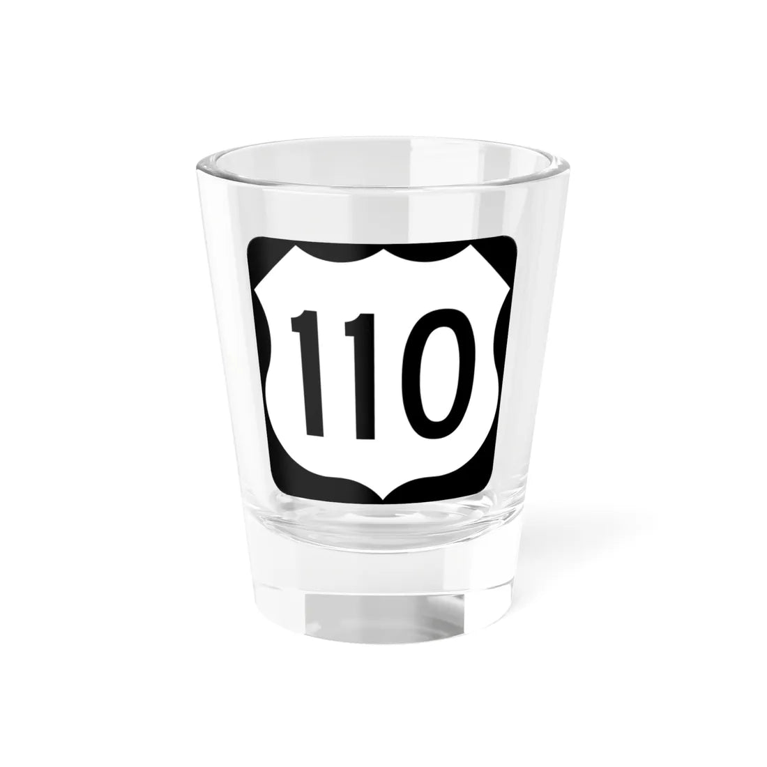 US 110 WI (Wisconsin) (Road Sign) Shot Glass 1.5oz 1.5oz - Go Mug Yourself