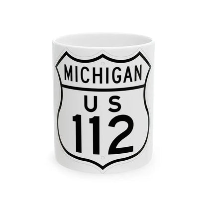 US 112 Michigan 1948 (Michigan) (Road Sign) White Coffee Mug 11oz - Go Mug Yourself