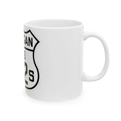 US 112S Michigan 1926 (Michigan) (Road Sign) White Coffee Mug - Go Mug Yourself