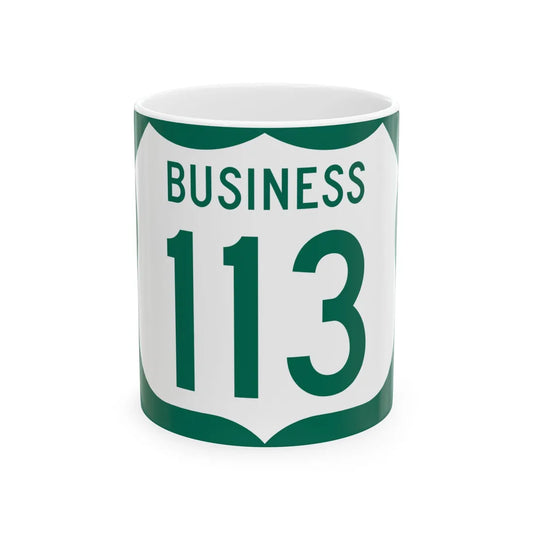 US 113 Business MD (Maryland) (Road Sign) White Coffee Mug 11oz - Go Mug Yourself