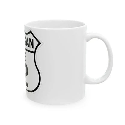 US 12 Michigan 1926 (Michigan) (Road Sign) White Coffee Mug - Go Mug Yourself