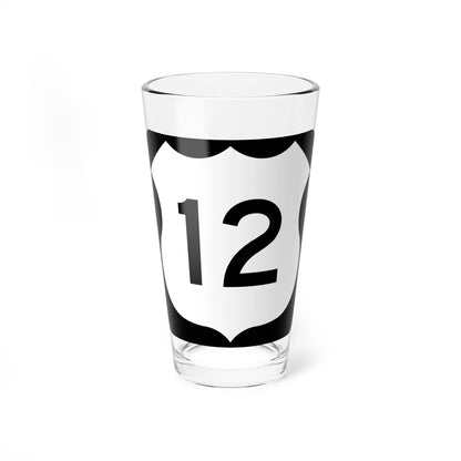 US 12 MN 1961 (Minnesota) (Road Sign) Pint Glass 16oz 16oz - Go Mug Yourself