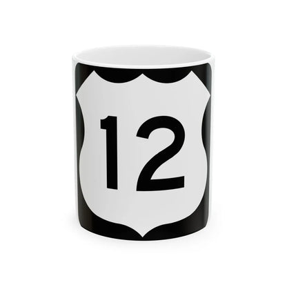US 12 MN 1961 (Minnesota) (Road Sign) White Coffee Mug 11oz - Go Mug Yourself