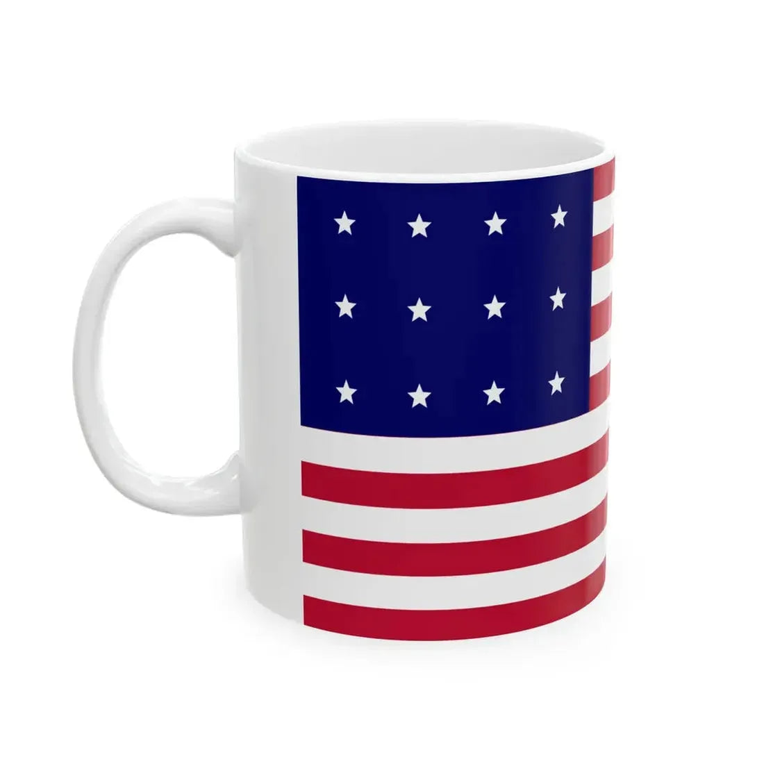 US 12 Star Flag (United States) White Coffee Mug - Go Mug Yourself