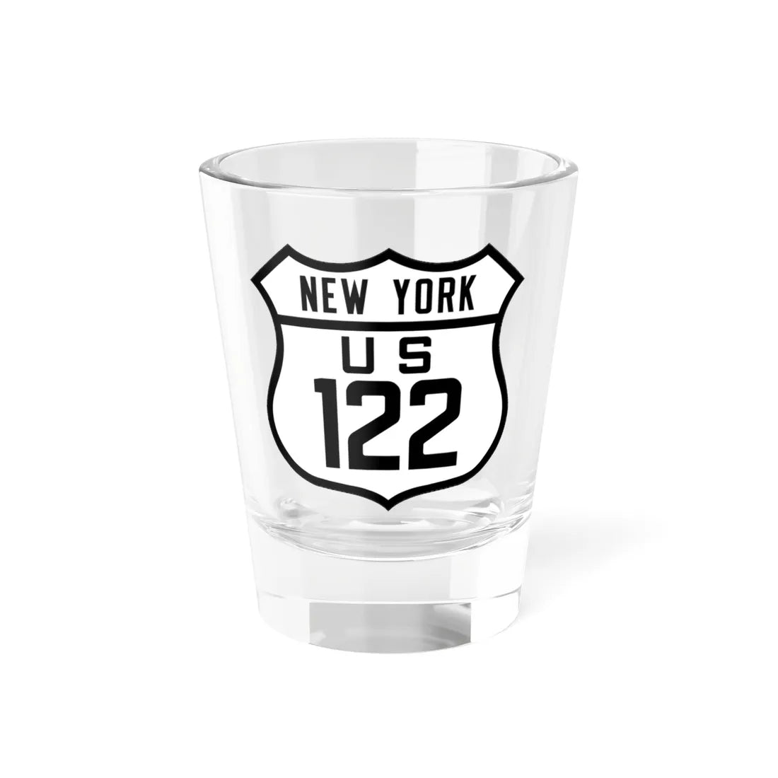 US 122 NY Old (New York) (Road Sign) Shot Glass 1.5oz 1.5oz - Go Mug Yourself