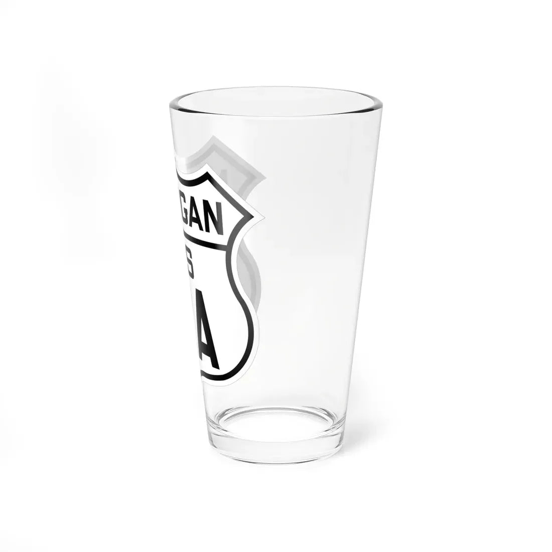 US 12A Michigan 1926 (Michigan) (Road Sign) Pint Glass 16oz - Go Mug Yourself