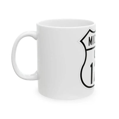 US 12A Michigan 1948 (Michigan) (Road Sign) White Coffee Mug - Go Mug Yourself