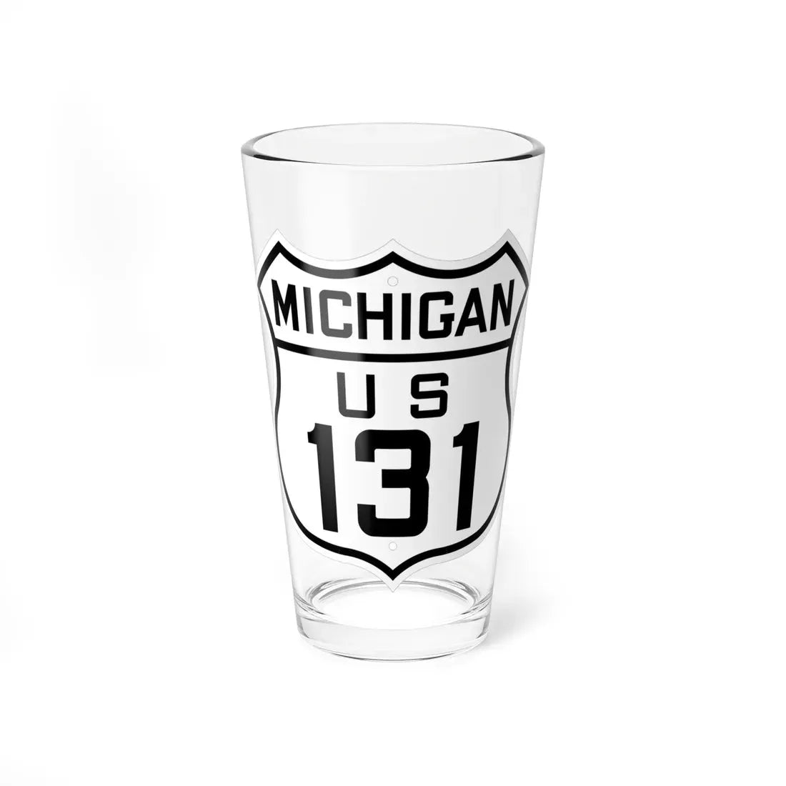 US 131 Michigan 1926 (Michigan) (Road Sign) Pint Glass 16oz 16oz - Go Mug Yourself