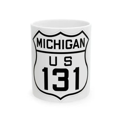 US 131 Michigan 1926 (Michigan) (Road Sign) White Coffee Mug 11oz - Go Mug Yourself