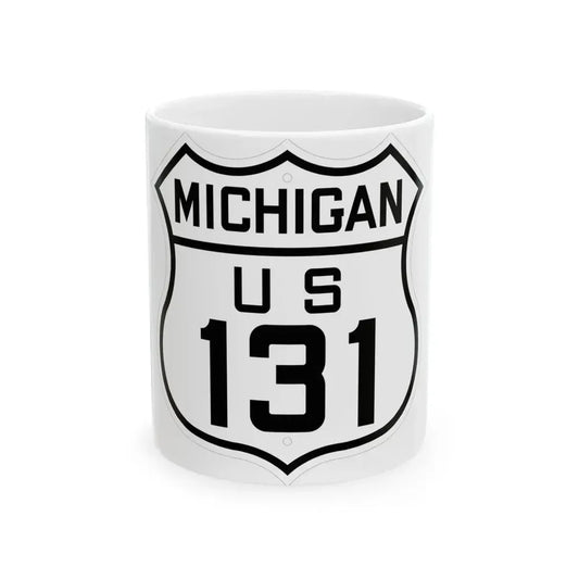 US 131 Michigan 1926 (Michigan) (Road Sign) White Coffee Mug 11oz - Go Mug Yourself