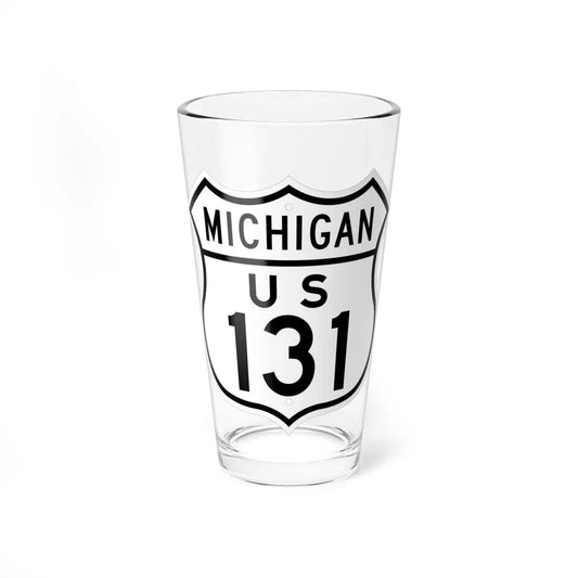 US 131 Michigan 1948 (Michigan) (Road Sign) Pint Glass 16oz 16oz - Go Mug Yourself