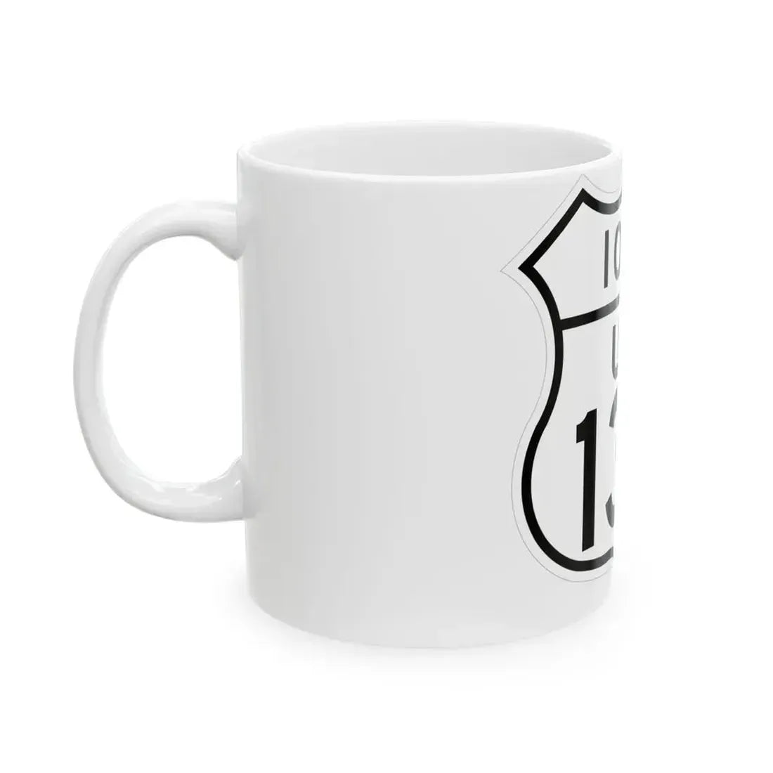 US 136 Iowa 1948 (Iowa) (Road Sign) White Coffee Mug - Go Mug Yourself