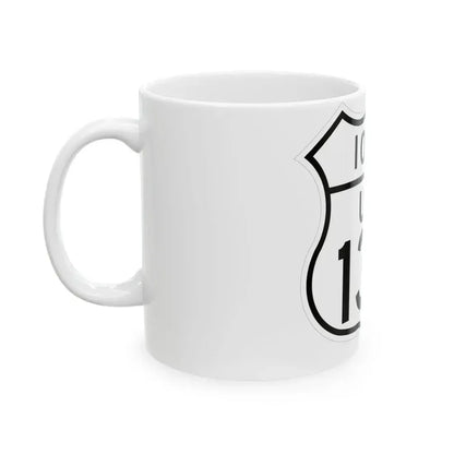 US 136 Iowa 1948 (Iowa) (Road Sign) White Coffee Mug - Go Mug Yourself