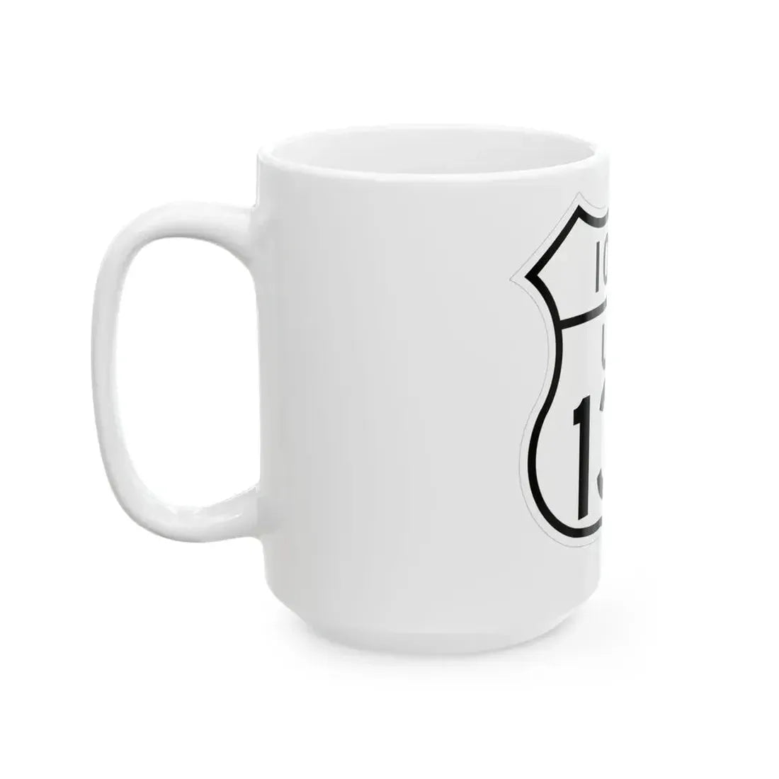 US 136 Iowa 1948 (Iowa) (Road Sign) White Coffee Mug - Go Mug Yourself