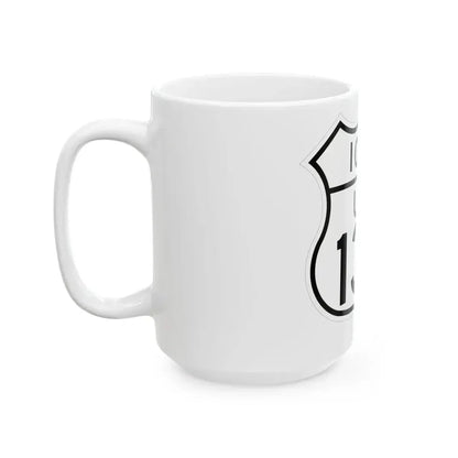 US 136 Iowa 1948 (Iowa) (Road Sign) White Coffee Mug - Go Mug Yourself