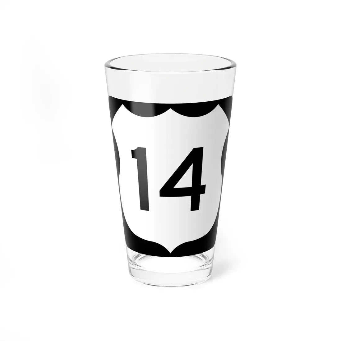 US 14 MN 1961 (Minnesota) (Road Sign) Pint Glass 16oz 16oz - Go Mug Yourself