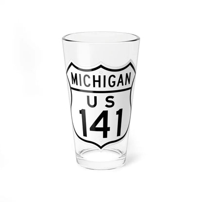 US 141 Michigan 1948 (Michigan) (Road Sign) Pint Glass 16oz 16oz - Go Mug Yourself