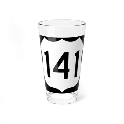 US 141 WI (Wisconsin) (Road Sign) Pint Glss 16oz 16oz - Go Mug Yourself