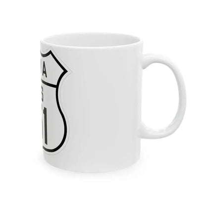 US 151 Iowa 1926 (Iowa) (Road Sign) White Coffee Mug - Go Mug Yourself
