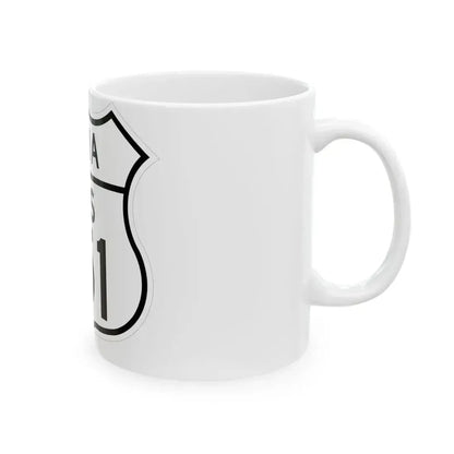 US 151 Iowa 1948 (Iowa) (Road Sign) White Coffee Mug - Go Mug Yourself