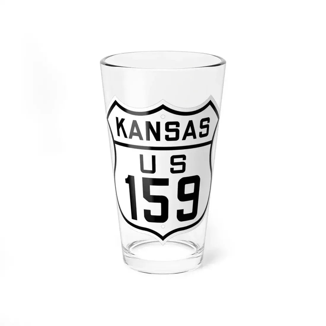 US 159 Kansas 1926 (Kansas) (Road Sign) Pint Glass 16oz 16oz - Go Mug Yourself
