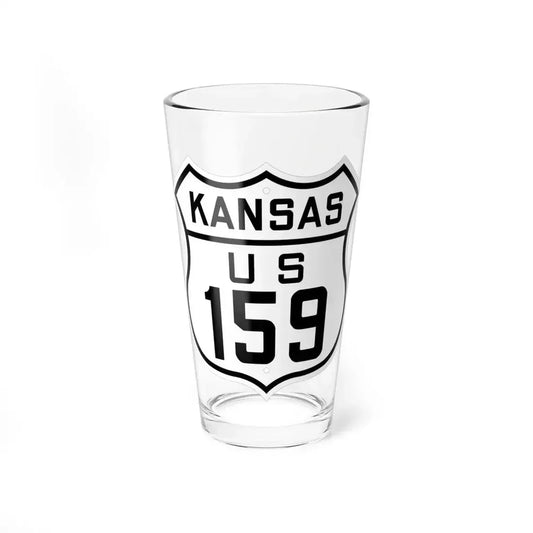 US 159 Kansas 1926 (Kansas) (Road Sign) Pint Glass 16oz 16oz - Go Mug Yourself