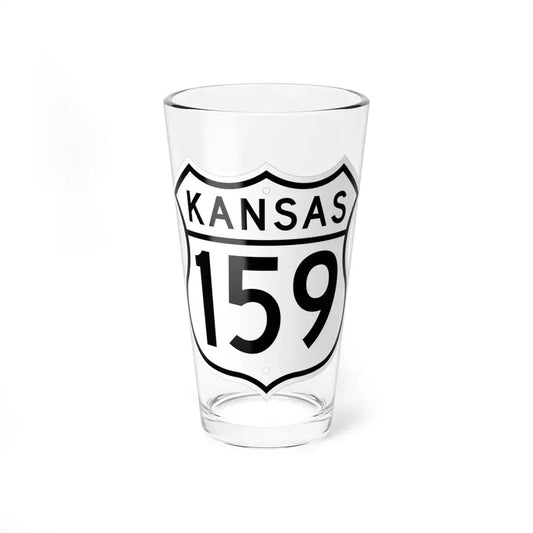 US 159 Kansas 1962 (Kansas) (Road Sign) Pint Glss 16oz 16oz - Go Mug Yourself
