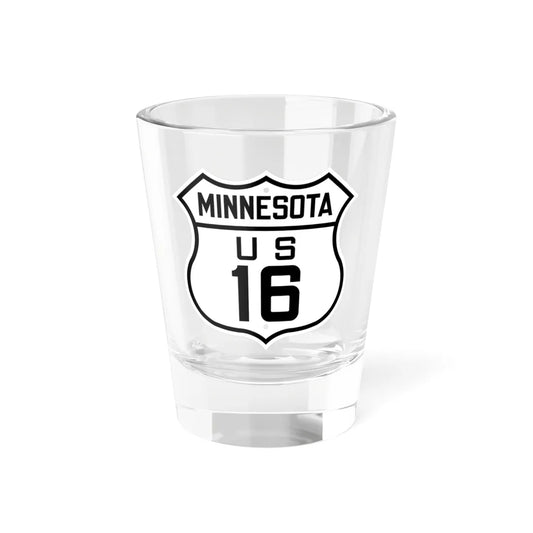 US 16 Minnesota 1926 (Minnesota) (Road Sign) Shot Glass 1.5oz 1.5oz - Go Mug Yourself