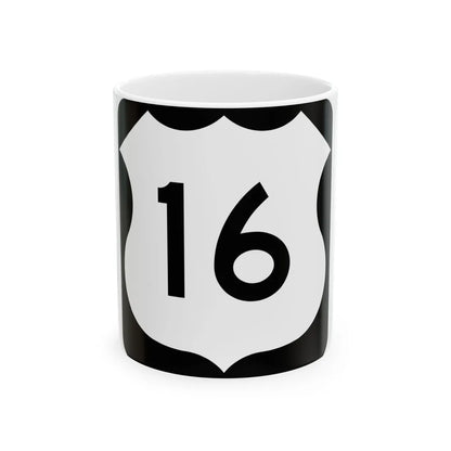US 16 MN 1961 (Minnesota) (Road Sign) White Coffee Mug 11oz - Go Mug Yourself