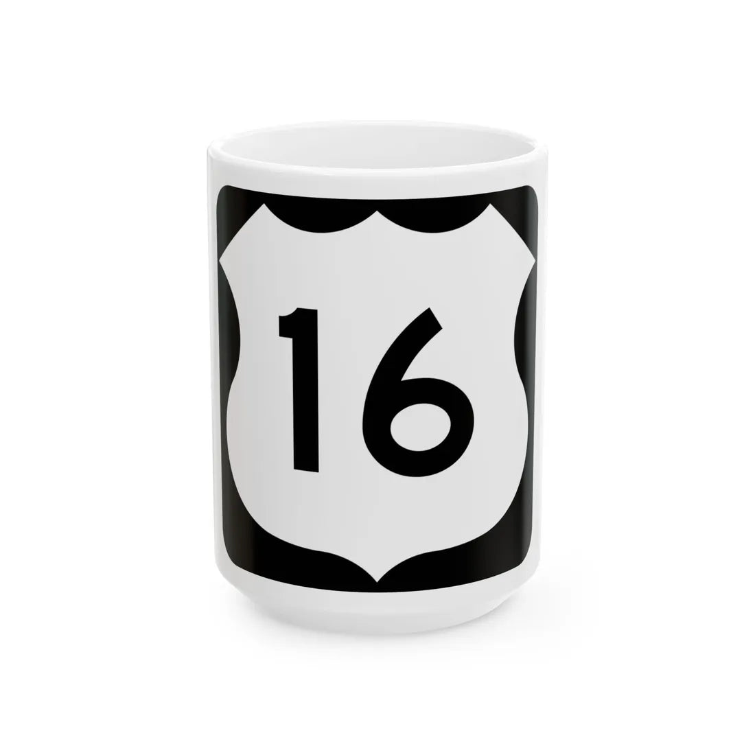 US 16 MN 1961 (Minnesota) (Road Sign) White Coffee Mug 15oz - Go Mug Yourself