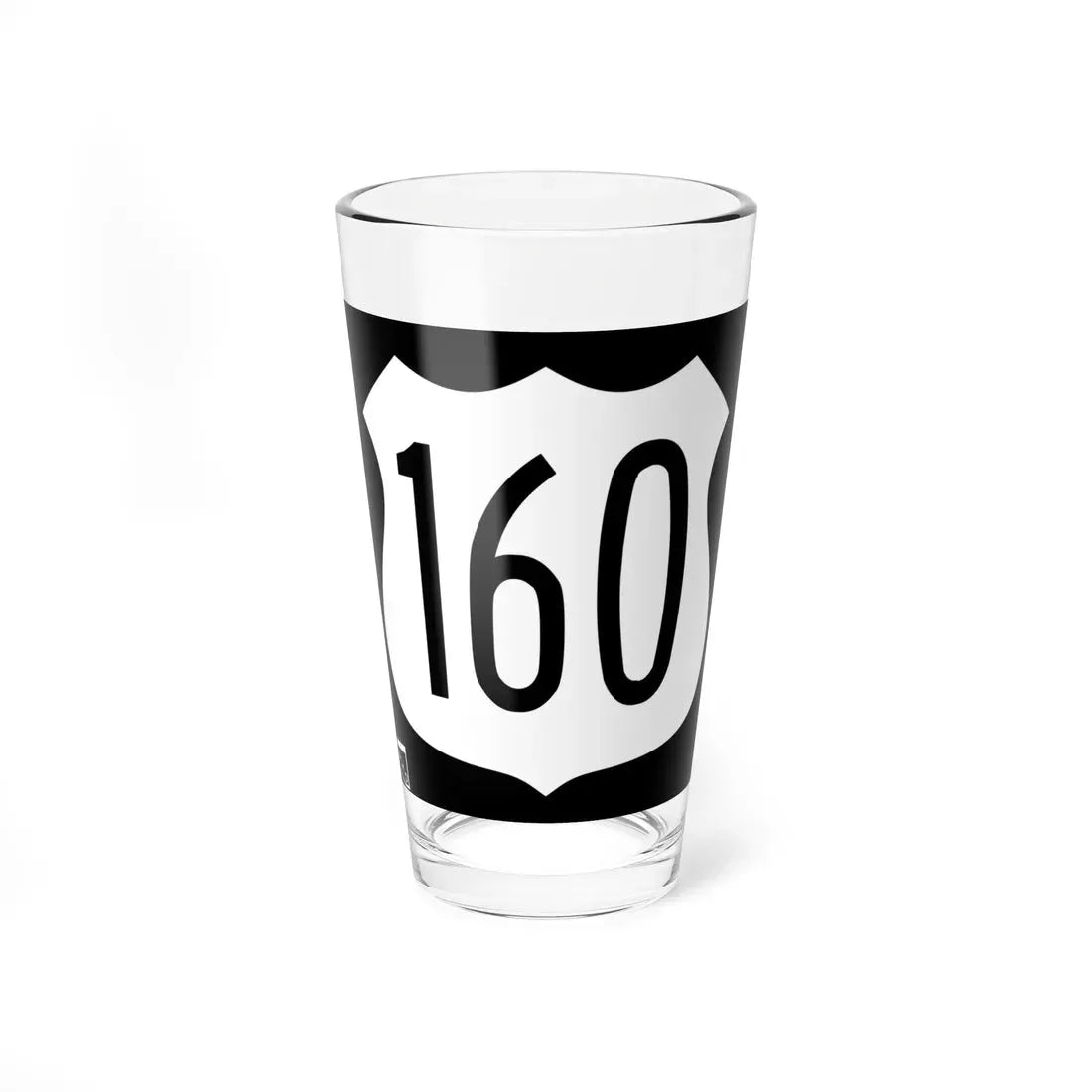 US 160 1963 AZ (Arizona) (Road Sign) Pint Glass 16oz 16oz - Go Mug Yourself