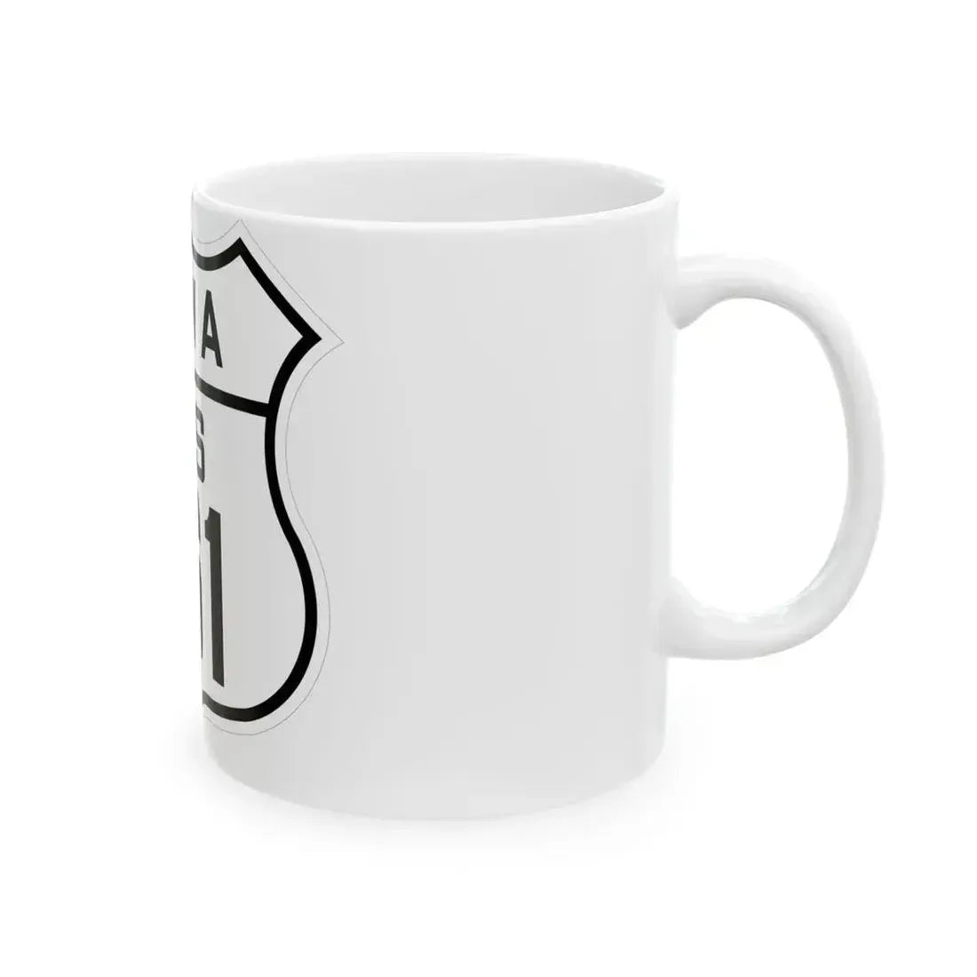 US 161 Iowa 1926 (Iowa) (Road Sign) White Coffee Mug - Go Mug Yourself