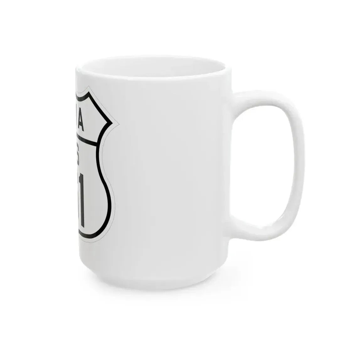 US 161 Iowa 1926 (Iowa) (Road Sign) White Coffee Mug - Go Mug Yourself
