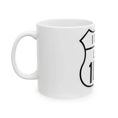US 163 Iowa 1926 (Iowa) (Road Sign) White Coffee Mug - Go Mug Yourself