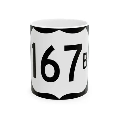 US 167B (Arkansas) (Road Sign) White Coffee Mug 11oz - Go Mug Yourself