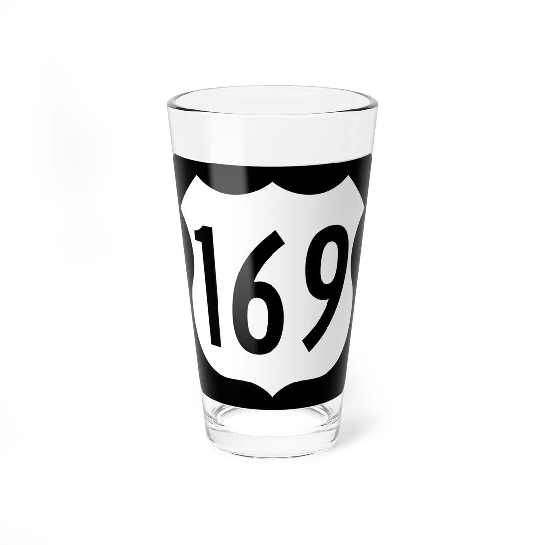 US 169 IA (Iowa) (Road Sign) Pint Glass 16oz 16oz - Go Mug Yourself