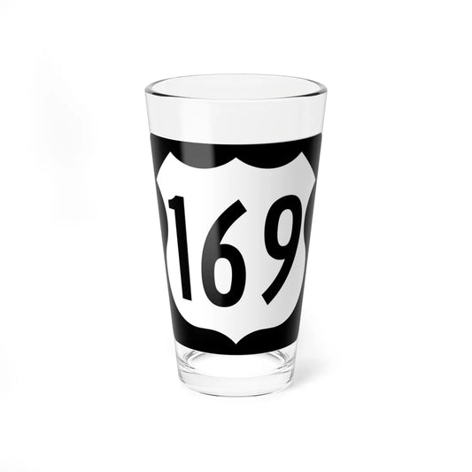US 169 IA (Iowa) (Road Sign) Pint Glass 16oz 16oz - Go Mug Yourself