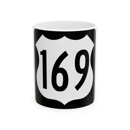 US 169 IA (Iowa) (Road Sign) White Coffee Mug 11oz - Go Mug Yourself