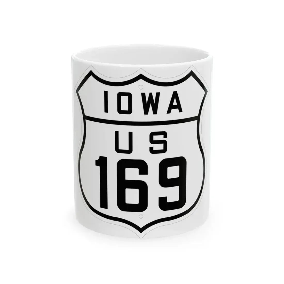 US 169 Iowa 1926 (Iowa) (Road Sign) White Coffee Mug 11oz - Go Mug Yourself
