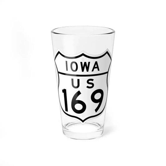 US 169 Iowa 1948 (Iowa) (Road Sign) Pint Glass 16oz 16oz - Go Mug Yourself