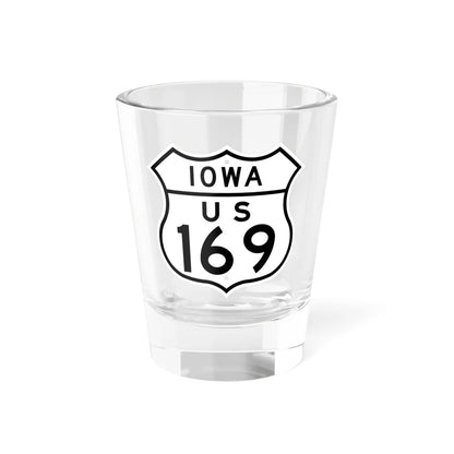 US 169 Iowa 1948 (Iowa) (Road Sign) Shot Glass 1.5oz 1.5oz - Go Mug Yourself