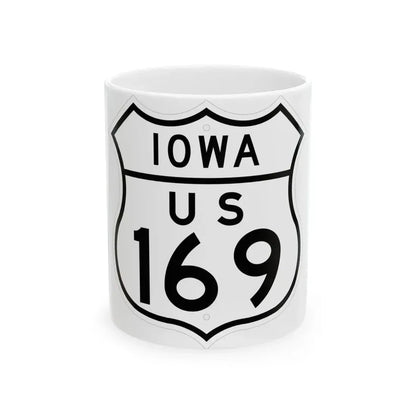 US 169 Iowa 1948 (Iowa) (Road Sign) White Coffee Mug 11oz - Go Mug Yourself