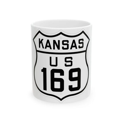 US 169 Kansas 1926 (Kansas) (Road Sign) White Coffee Mug 11oz - Go Mug Yourself