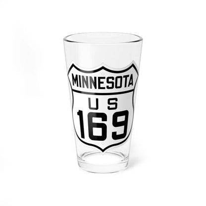 US 169 Minnesota 1926 (Minnesota) (Road Sign) Pint Glass 16oz 16oz - Go Mug Yourself
