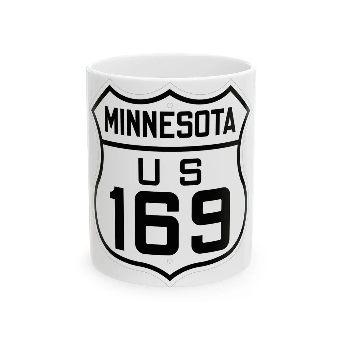 US 169 Minnesota 1926 (Minnesota) (Road Sign) White Coffee Mug 11oz - Go Mug Yourself