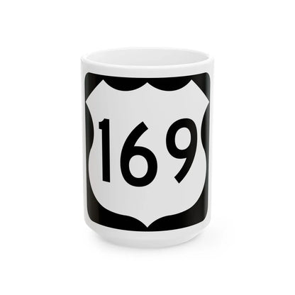 US 169 MN 1961 (Minnesota) (Road Sign) White Coffee Mug 15oz - Go Mug Yourself