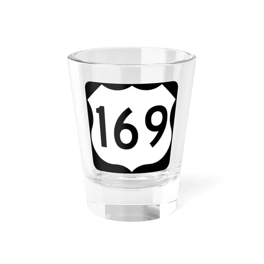 US 169 MN (Minnesota) (Road Sign) Shot Glass 1.5oz 1.5oz - Go Mug Yourself