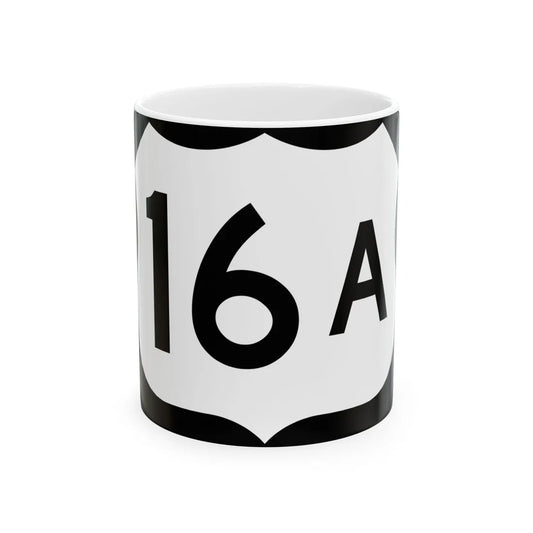 US 16A (South Dakota) (Road Sign) White Coffee Mug 11oz - Go Mug Yourself